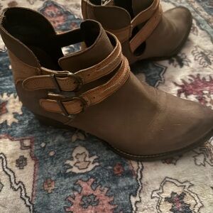Rebels Stylish Brown leather Ankle Boots